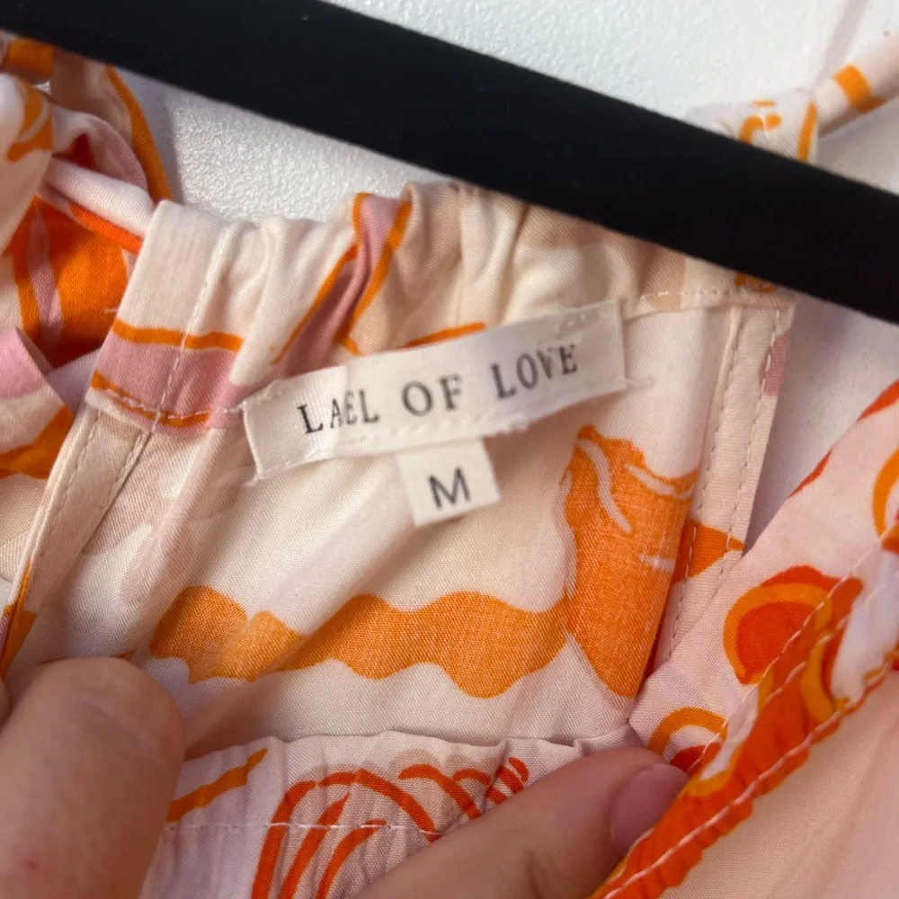 Label of Love Orange Seaside Print Maxi Dress Medium - Picture 4 of 10